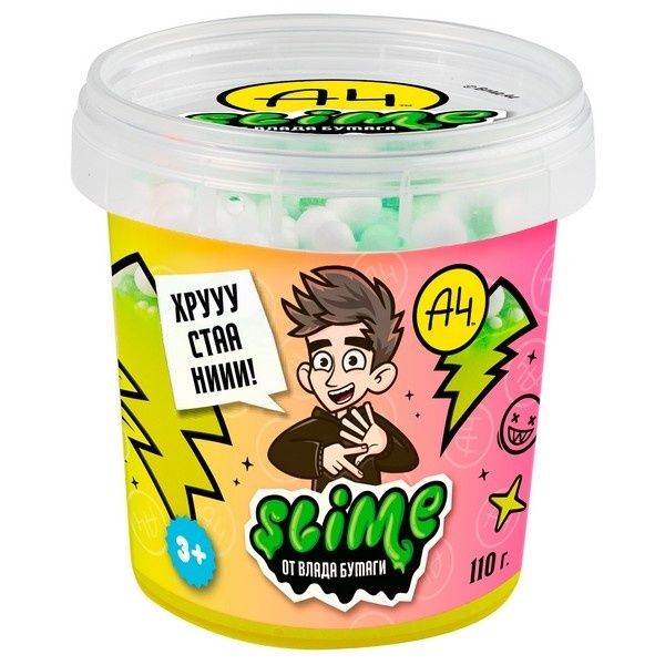Игрушка для детей ТМ «Slime» Crunch-slime, желтый, 110 г. Влад А4 Игрушка для детей ТМ «Slime» Crunch-slime, желтый, 110 г. Влад А4