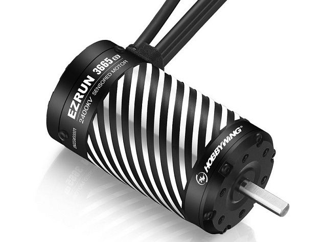 Бесколлекторный мотор Hobbywing EZRUN-3665SD-2400KV-BLACK-G3 (5.00/16.5мм, 1/10) бессенсорный Бесколлекторный мотор Hobbywing EZRUN-3665SD-2400KV-BLACK-G3 (5.00/16.5мм, 1/10) бессенсорный