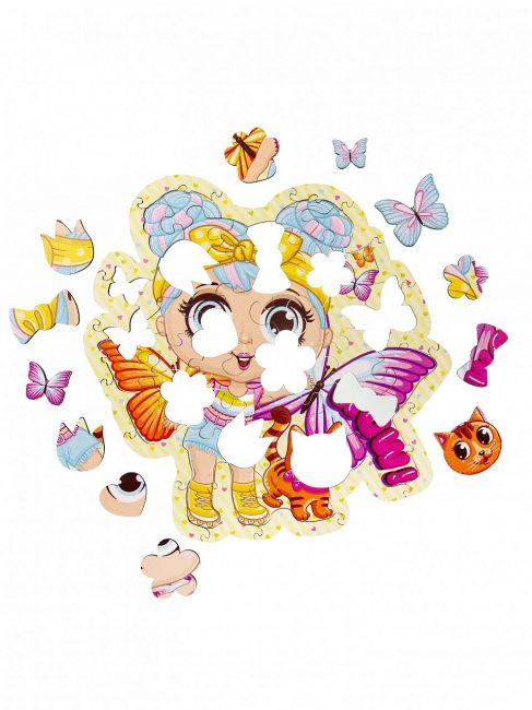 Пазл WOODLANDTOYS Кукла с котиком Пазл WOODLANDTOYS Кукла с котиком
