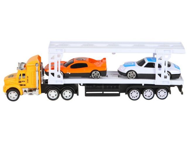 Машина AUTODRIVE Автовоз 20см фрикционный, желтый, 2 машинки 7см, в/к 22*4*7,5 см Машина AUTODRIVE Автовоз 20см фрикционный, желтый, 2 машинки 7см, в/к 22*4*7,5 см