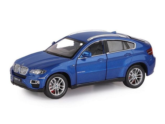 Машина "АВТОПАНОРАМА" BMW X6, синий, 1/26, звук, в/к 24,5*12,5*10,5 см