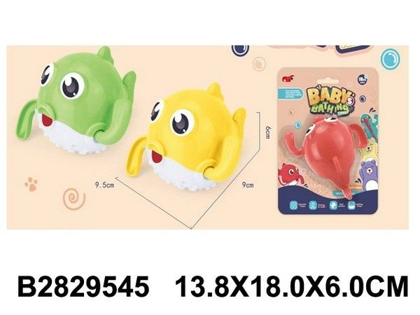 Игрушка для купания "Рыбка", заводная, размер 9*9,5*6 см, 3 цвета в ассортименте Игрушка для купания "Рыбка", заводная, размер 9*9,5*6 см, 3 цвета в ассортименте