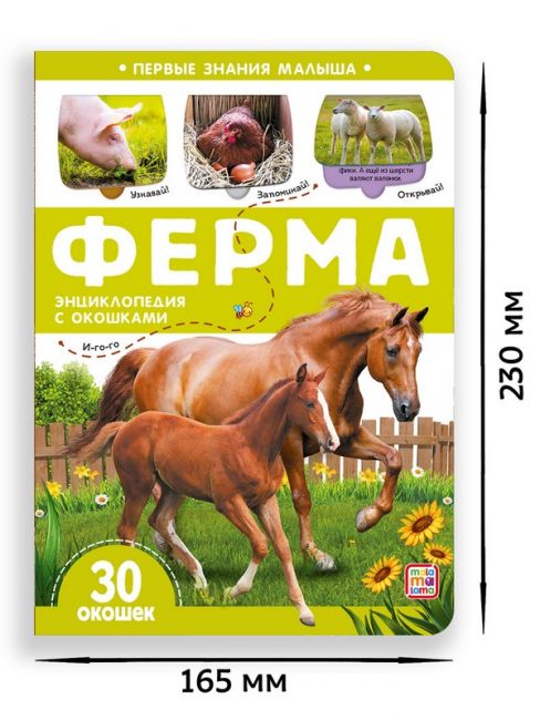Первые знания малыша (с окошками). Ферма, Первые знания малыша (с окошками). Ферма,