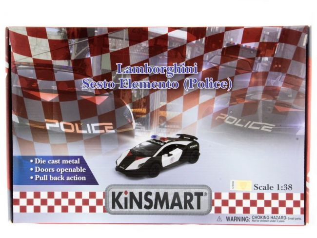 Машина Kinsmart 1:40 Lamborghini Police Sesto Elemento в асс. инерция (1/12шт.) б/к