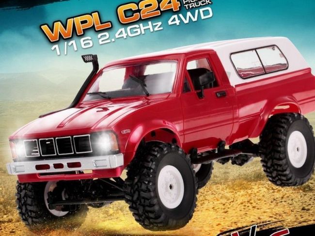 Радиоуправляемая машина WPL пикап Hilux (красная) 4WD 2.4G 1/16 RTR Радиоуправляемая машина WPL пикап Hilux (красная) 4WD 2.4G 1/16 RTR