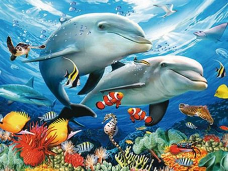 Алмазная мозаика 15х20 ДЕЛЬФИНЫ В МОРЕ (7 цветов) Алмазная мозаика 15х20 ДЕЛЬФИНЫ В МОРЕ (7 цветов)