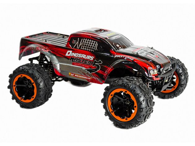 Радиоуправляемый монстр Remo Hobby Dinosaurs Master TWINS MOTOR UPGRADE (красный) 4WD 2.4G 1/8 RTR