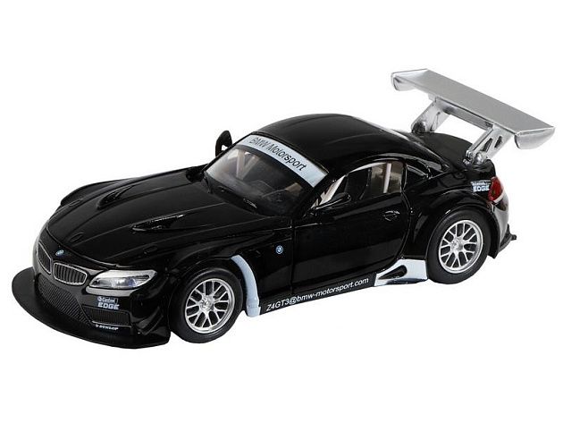 Машина "АВТОПАНОРАМА" BMW Z4 GT, черный, 1/32, свет, звук, инерция, в/к 17,5*13,5*9 см