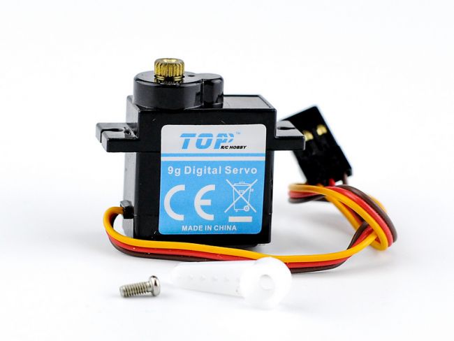 Сервомашинка 9g для самолета Top RC Jet Star Pro (руль высоты), провод 80мм