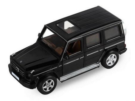 Машина "АВТОПАНОРАМА" Mercedes-Benz G350d, черный, 1/32, свет, звук, инерция, в/к 18*9*13,5 см