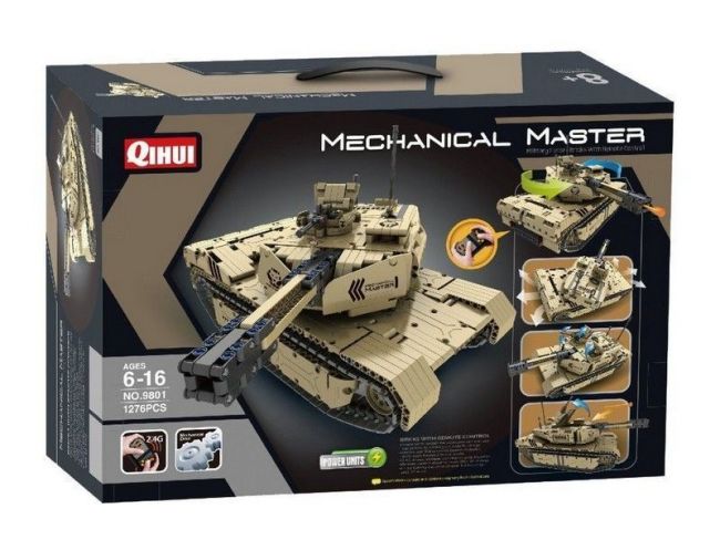 Р/У конструктор Qihui Mechanical Master Танк (1276 деталей), стреляет пульками