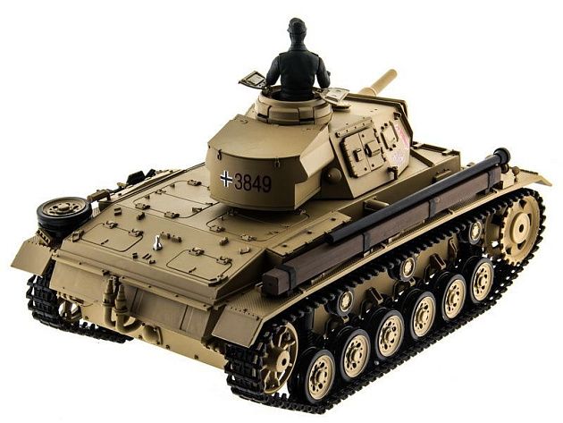 Р/У танк Heng Long 1/16 Panzerkampfwagen III (Германия) 2.4G RTR PRO песочный Р/У танк Heng Long 1/16 Panzerkampfwagen III (Германия) 2.4G RTR PRO песочный