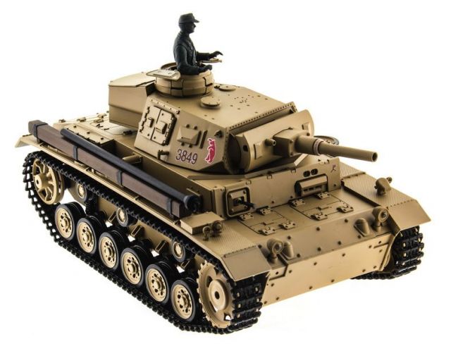 Р/У танк Heng Long 1/16 Panzerkampfwagen III (Германия) 2.4G RTR PRO песочный Р/У танк Heng Long 1/16 Panzerkampfwagen III (Германия) 2.4G RTR PRO песочный