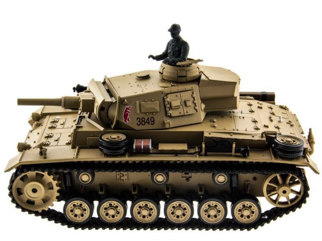 Р/У танк Heng Long 1/16 Panzerkampfwagen III (Германия) 2.4G RTR PRO песочный Р/У танк Heng Long 1/16 Panzerkampfwagen III (Германия) 2.4G RTR PRO песочный