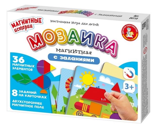 Игра магнитная "Мозаика магнитная с заданиями"