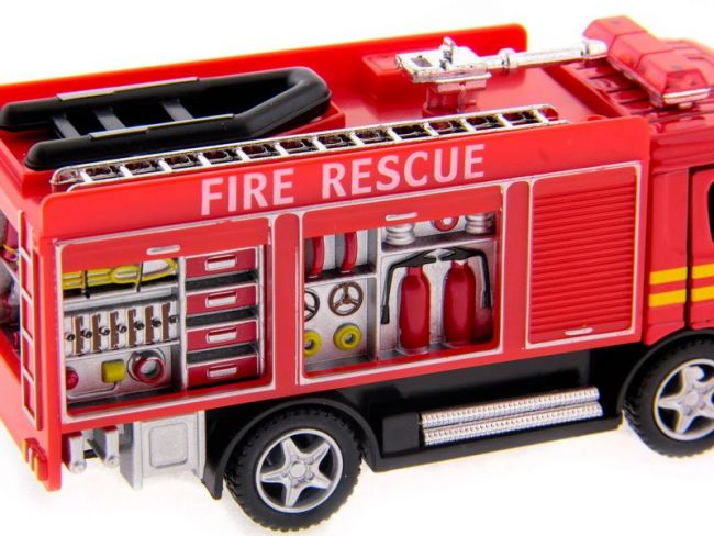 Машина Kinsmart Пожарная машина Rescue Fire Engine инерция (1/12шт.) б/к