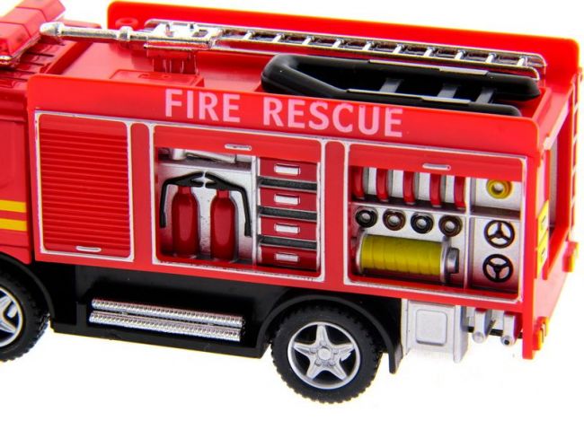 Машина Kinsmart Пожарная машина Rescue Fire Engine инерция (1/12шт.) б/к