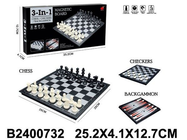Игра настольная 3 в 1 "Шахматы, шашки, нарды" Игра настольная 3 в 1 "Шахматы, шашки, нарды"
