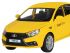 Машина "АВТОПАНОРАМА" Яндекс.Такси  LADA VESTA, желтый, 1/24, в/к 24,5*12,5*10,5 см