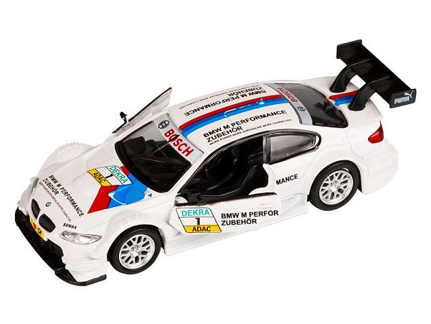 Машина "АВТОПАНОРАМА" BMW M3 DTM, 1/42, белый, инерция, откр. двери, в/к 17,5*12,5*6,5 см Машина "АВТОПАНОРАМА" BMW M3 DTM, 1/42, белый, инерция, откр. двери, в/к 17,5*12,5*6,5 см