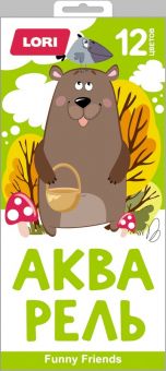 Акварель FUNNY FRIENDS, 12 цветов Акварель FUNNY FRIENDS, 12 цветов