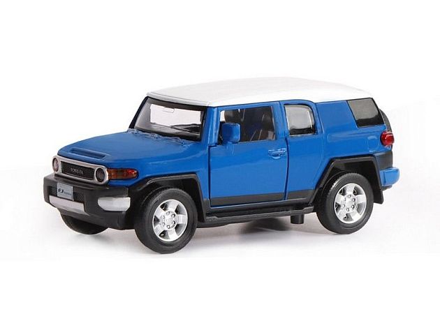 Машина "АВТОПАНОРАМА" Toyota FJ Cruiser, синий, 1/32, свет, звук, инерция, в/к 17,5*13,5*9 см