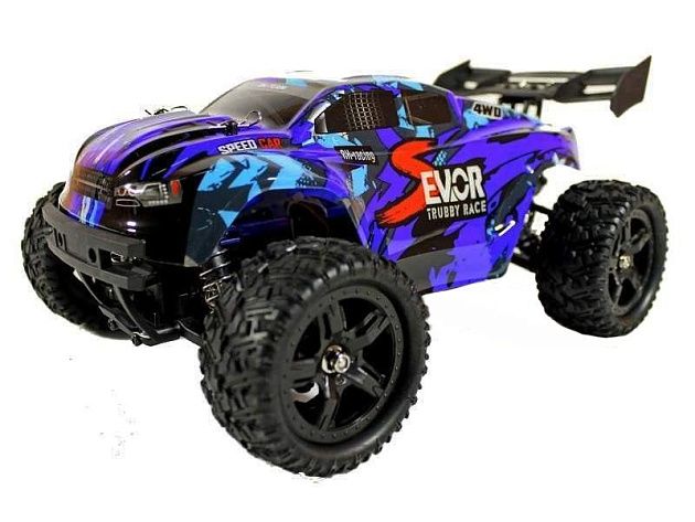 Радиоуправляемая трагги Remo Hobby S EVO-R Brushless (синяя) 4WD 2.4G 1/16 RTR