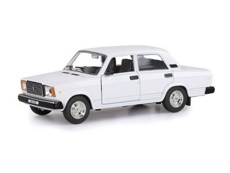 Машина "АВТОПАНОРАМА" ВАЗ 2107, 1/24, белый, инерция, в/к 24,5*12,5*10,5 см