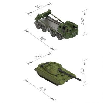 Военный тягач "Щит" с танком Военный тягач "Щит" с танком