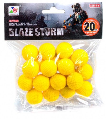 Пульки мягкие "BlazeStorm" 20 штук EVA - ZC05