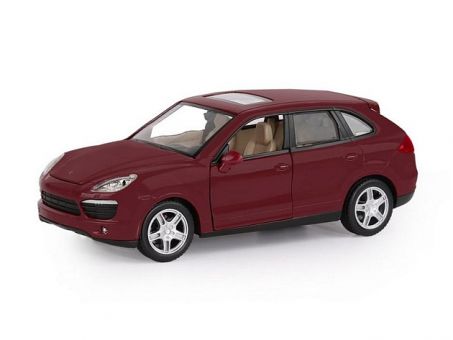 Машина "АВТОПАНОРАМА" Porsche Cayenne S, бордовый, 1/24, в/к 24,5*12,5*10,5 см