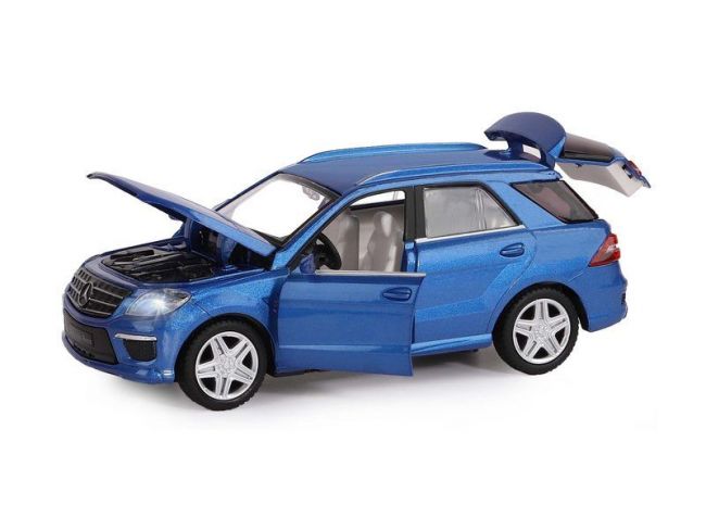 Машина "АВТОПАНОРАМА" Mercedes-Benz ML63 AMG, синий, 1/32, свет, звук, инерция, в/к 17,5*13,5*9 см Машина "АВТОПАНОРАМА" Mercedes-Benz ML63 AMG, синий, 1/32, свет, звук, инерция, в/к 17,5*13,5*9 см