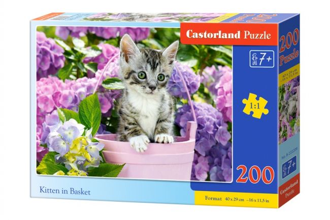 Puzzle-200 "Котенок в корзине" Puzzle-200 "Котенок в корзине"