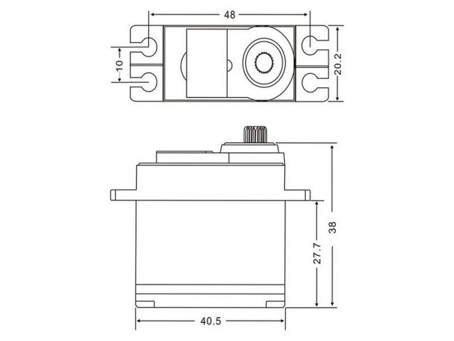 Сервомашинка цифровая JX Servo PDI-6221MG (62г/20.32/0.16/6V) стандартная