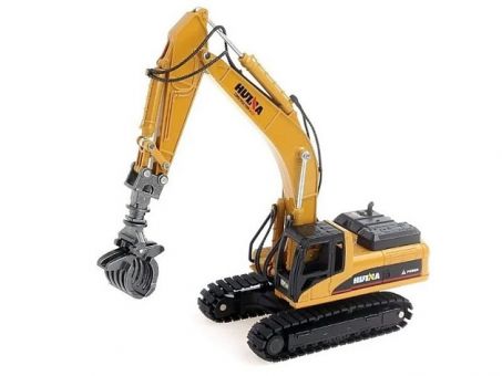 Металлический экскаватор с грейфером HUI NA TOYS 1/50 Металлический экскаватор с грейфером HUI NA TOYS 1/50