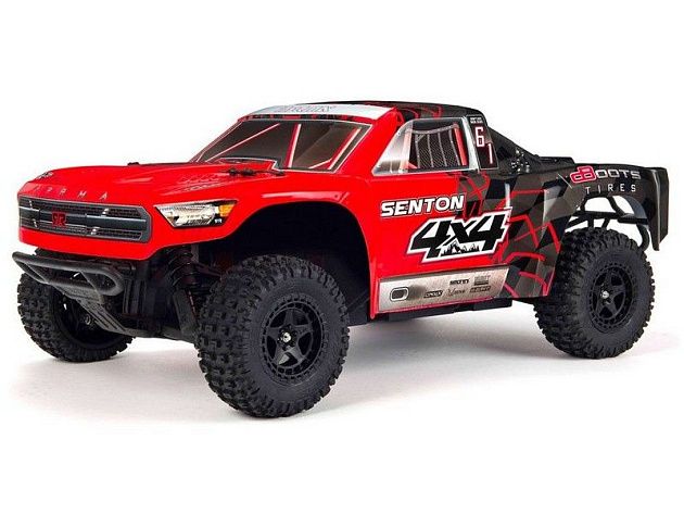 Шорт-корс трак 1:10 ARRMA Senton Mega 550 Brushed 4WD Short Course Truck RTR (красный)