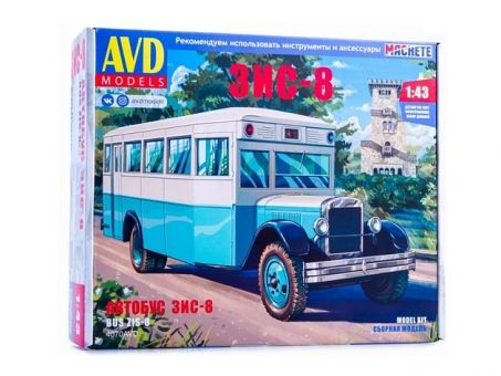 Сборная модель AVD Автобус ЗИС-8, 1/43