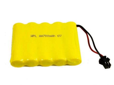 Аккумулятор Ni-Cd 700mAh, 6V для WPL B-14, B-24, C-14, C-24, B-16, B-36 (без пропорц. серво) Аккумулятор Ni-Cd 700mAh, 6V для WPL B-14, B-24, C-14, C-24, B-16, B-36 (без пропорц. серво)