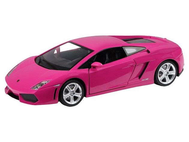 Машина "АВТОПАНОРАМА" Lamborghini Gallardo, розовый, 1/24, свет, звук, в/к 24,5*12,5*10,5 см