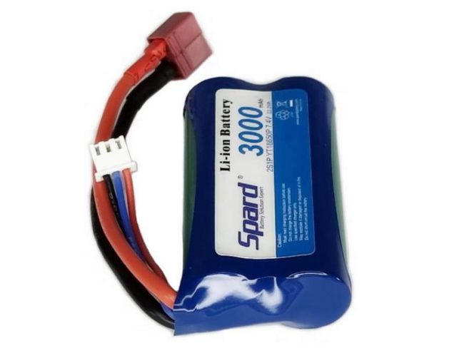 Аккумулятор Li-Ion Spard 3000mAh, 7,4V, 10C, T‐plug для Remo Hobby 1/16, Himoto 1/18 Аккумулятор Li-Ion Spard 3000mAh, 7,4V, 10C, T‐plug для Remo Hobby 1/16, Himoto 1/18