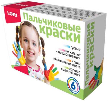 Пальчиковые краски 6 цв. по 20 мл Пальчиковые краски 6 цв. по 20 мл