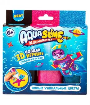 Aqua Slime: набор для изготовления фигурок из цветного геля, розовый синий