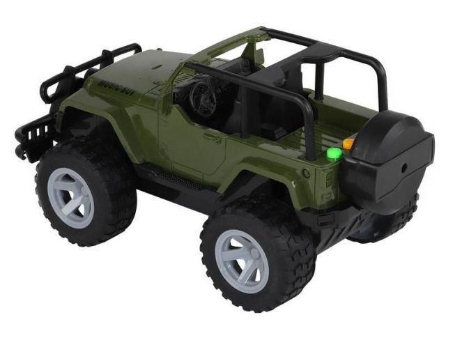 Машина AUTODRIVE Джип 23см инерц. на бат. со светом и звуком, зеленый, в/к 26,5*16*16 Машина AUTODRIVE Джип 23см инерц. на бат. со светом и звуком, зеленый, в/к 26,5*16*16