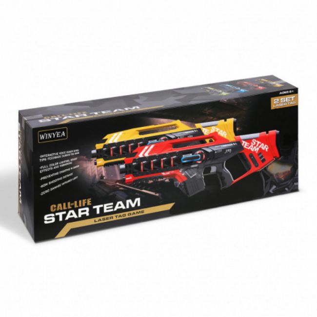 Набор для лазертага Winyea Call of Life Star-Team (2 автомата, красный и синий) - W7006D-RB Набор для лазертага Winyea Call of Life Star-Team (2 автомата, красный и синий) - W7006D-RB