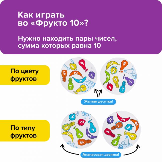 Развивающая настольная игра БАНДА УМНИКОВ Фрукто 10 Развивающая настольная игра БАНДА УМНИКОВ Фрукто 10