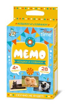 Игра настольная "МЕМО" Кошки и собаки Игра настольная "МЕМО" Кошки и собаки
