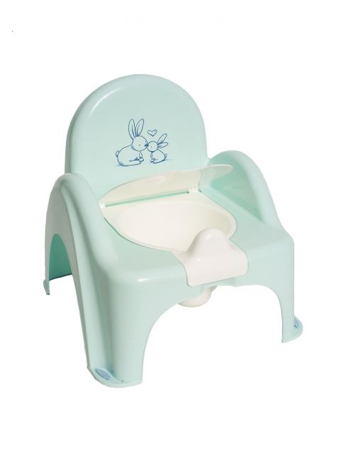 Горшок-стульчик "Зайчики", цвет мятный Горшок-стульчик "Зайчики", цвет мятный