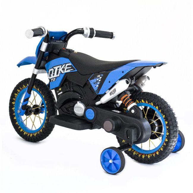 Детский кроссовый электромотоцикл Qike TD Blue 6V - QK-3058-BLUE Детский кроссовый электромотоцикл Qike TD Blue 6V - QK-3058-BLUE