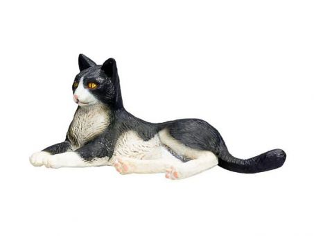 Фигурка KONIK Кошка, черно-белая (лежащая) Фигурка KONIK Кошка, черно-белая (лежащая)