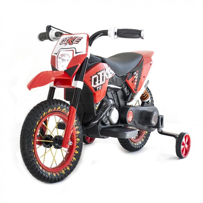 Детский кроссовый электромотоцикл Qike TD Red 6V - QK-3058-RED Детский кроссовый электромотоцикл Qike TD Red 6V - QK-3058-RED
